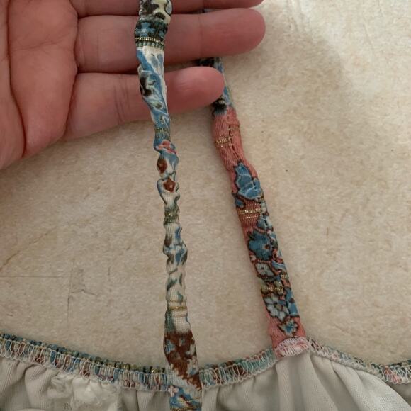 boho spaghetti tank juliet small medium juniors 14/16 kerchief juliet velvet gre - Picture 5 of 9